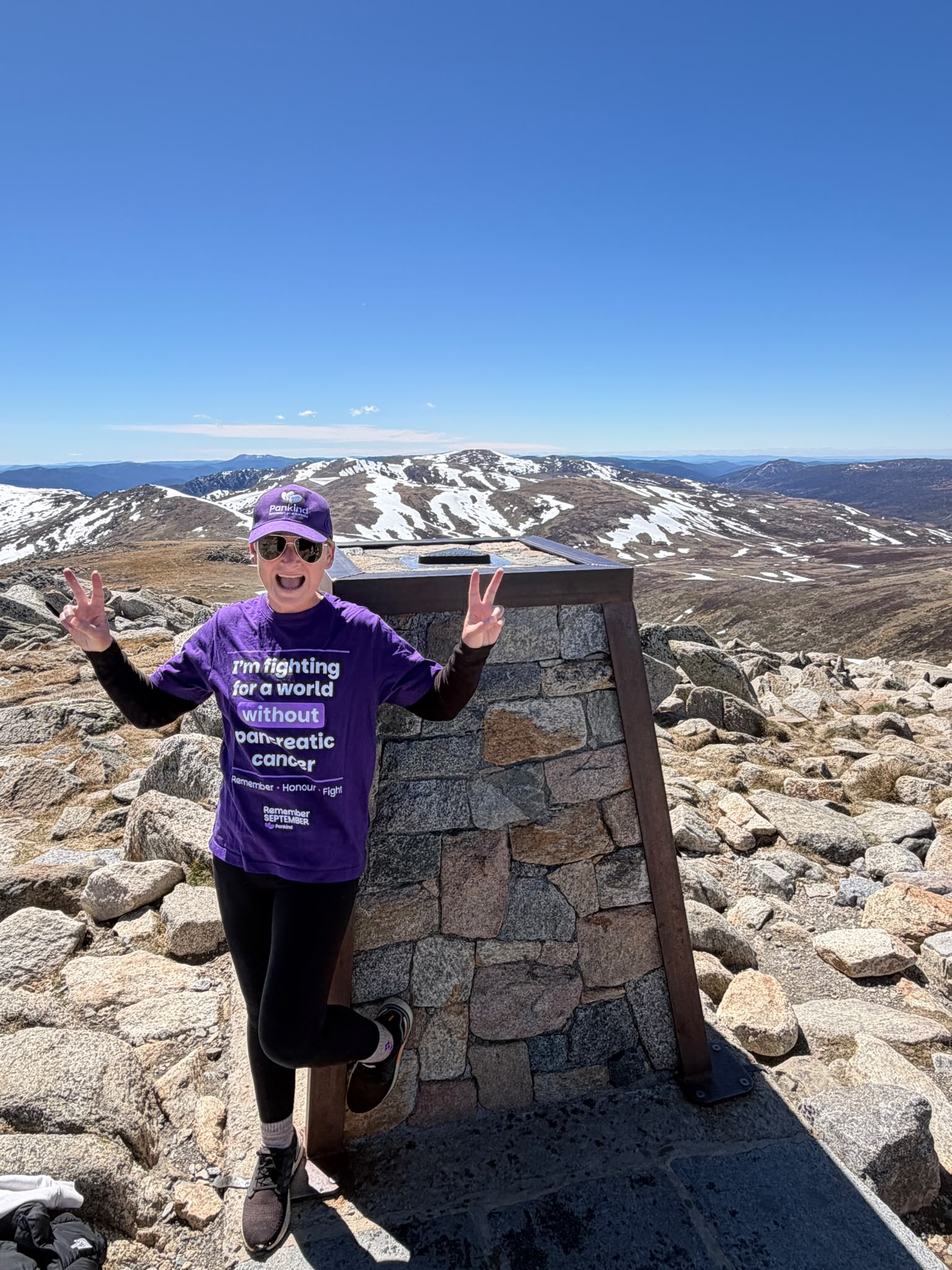Dee reached the summit of Mount Kosciuszko one year after being told she only had months to live