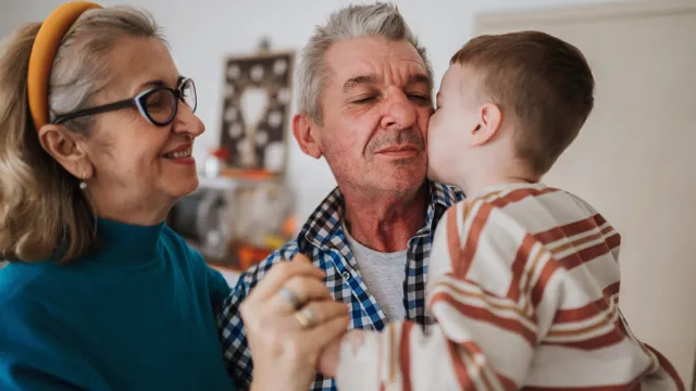 grand parents and their grand son