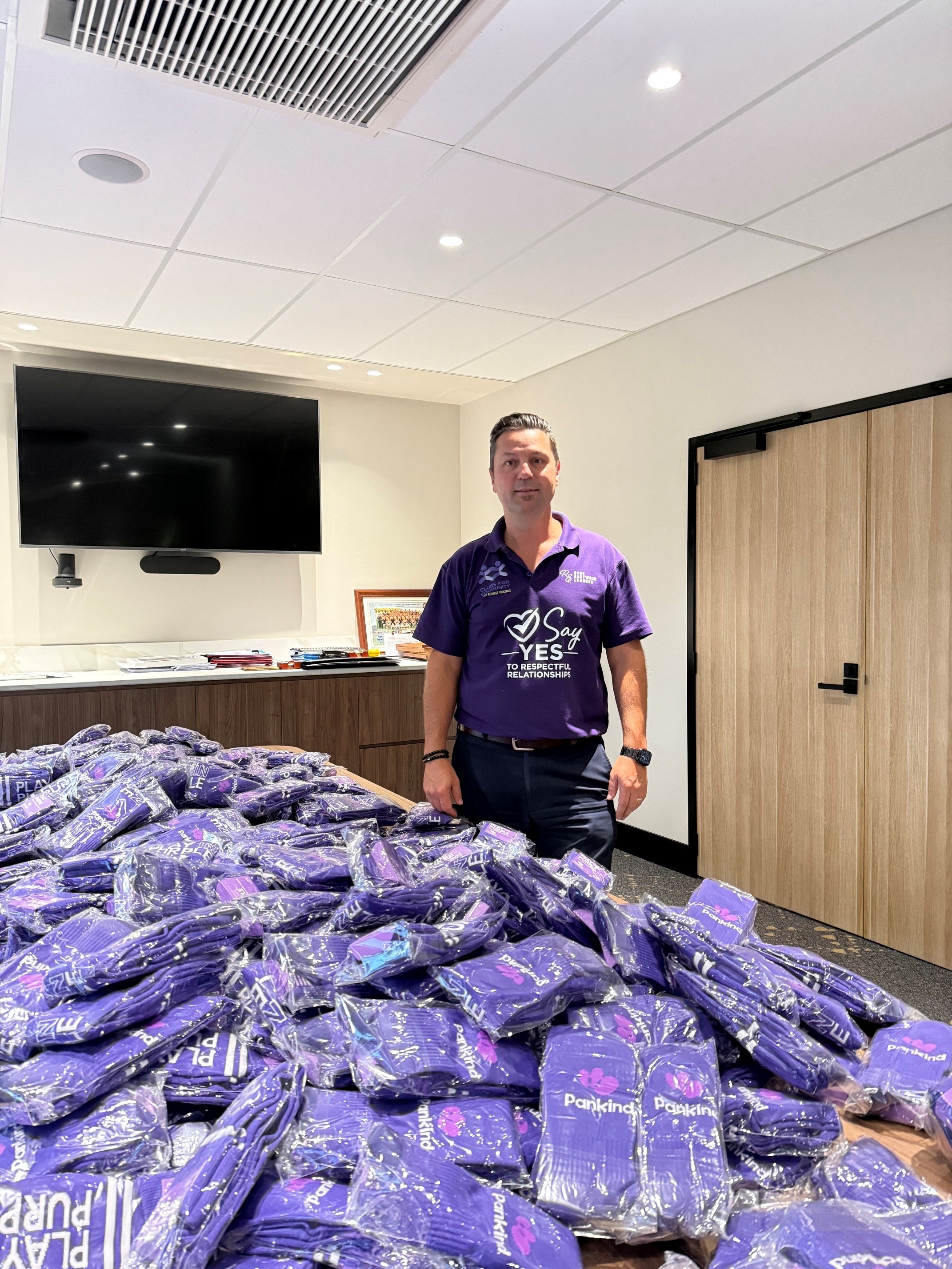 Ryde Eastwood Rugby league with purple socks