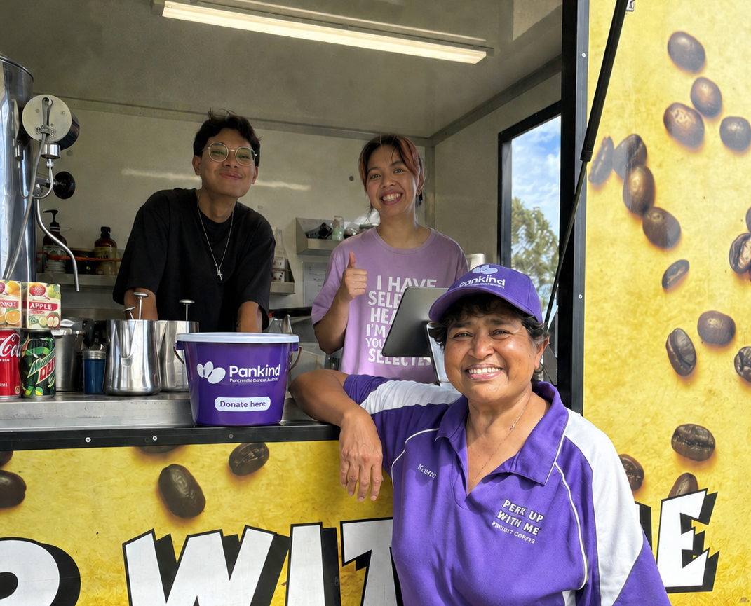 Karen at her coffee van