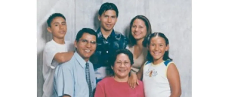Sergio with his family.