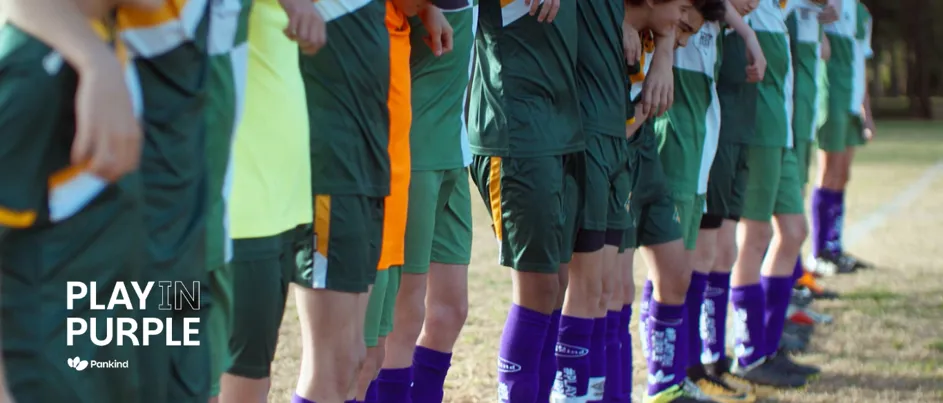 Purple socks play in purple