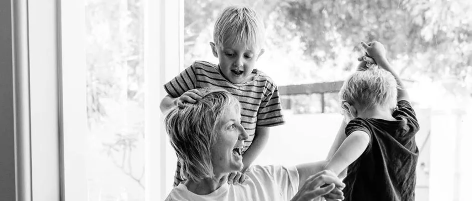 Charlene Yates and her 2 sons Billy (4) and Lachie (3), Photo Credit: Felicity Found
