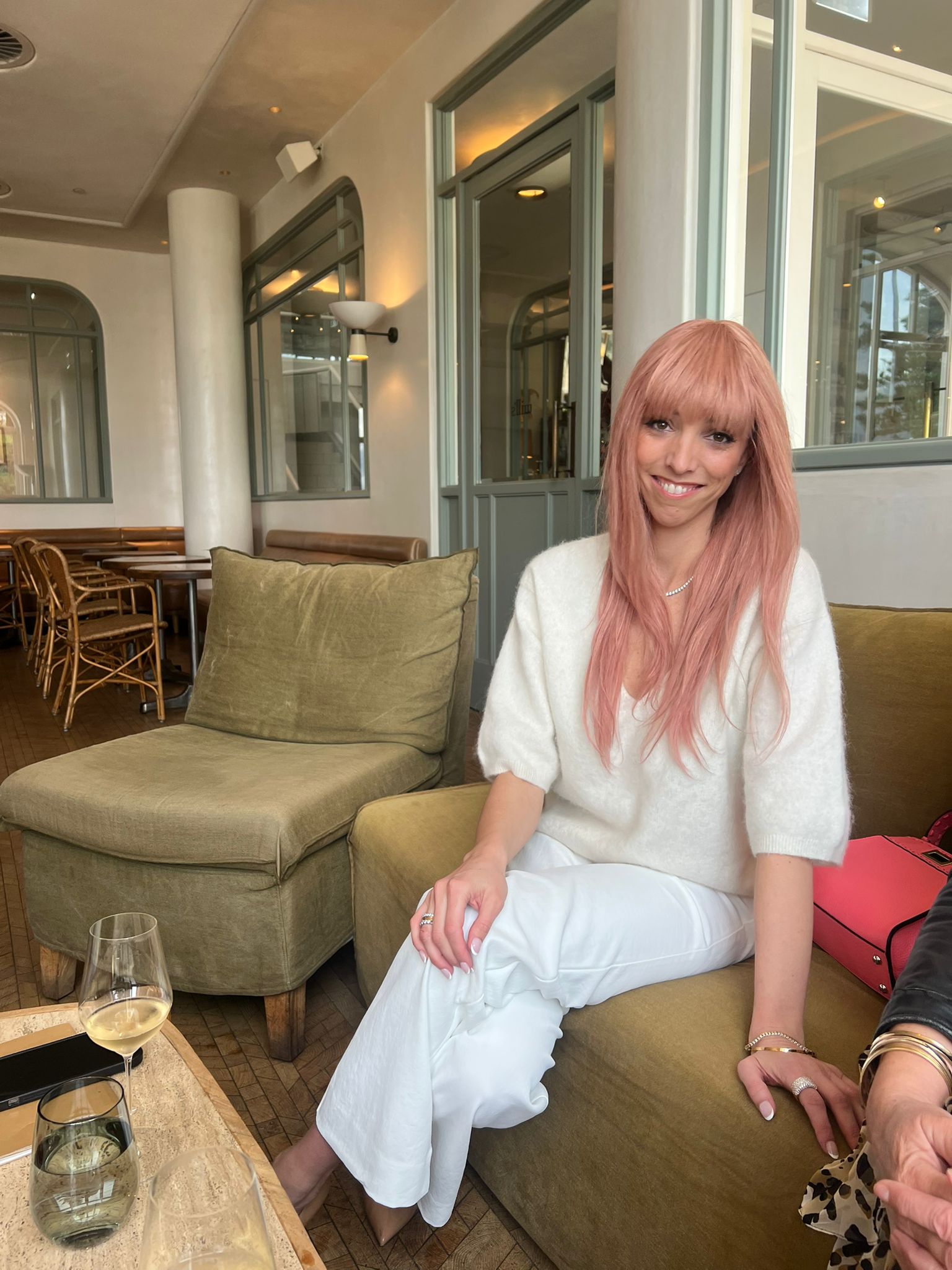 Jordan opted for colourful wigs